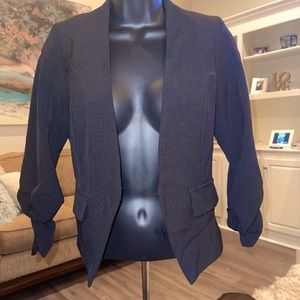 Charlotte Russe Black blazer with rouched sleeves size small